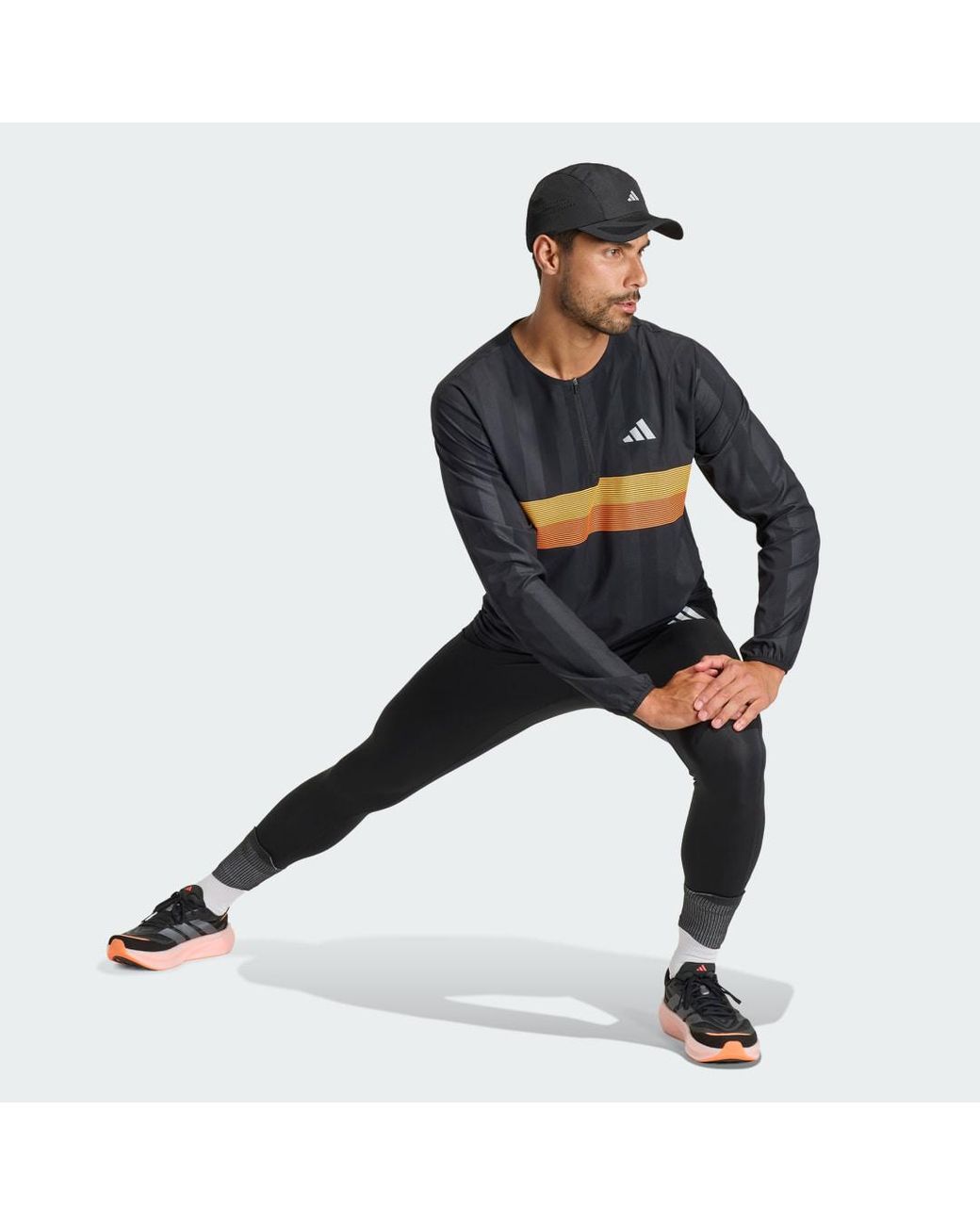 Adidas Black Adi365 Seasonal Running Crew Sweatshirt for men