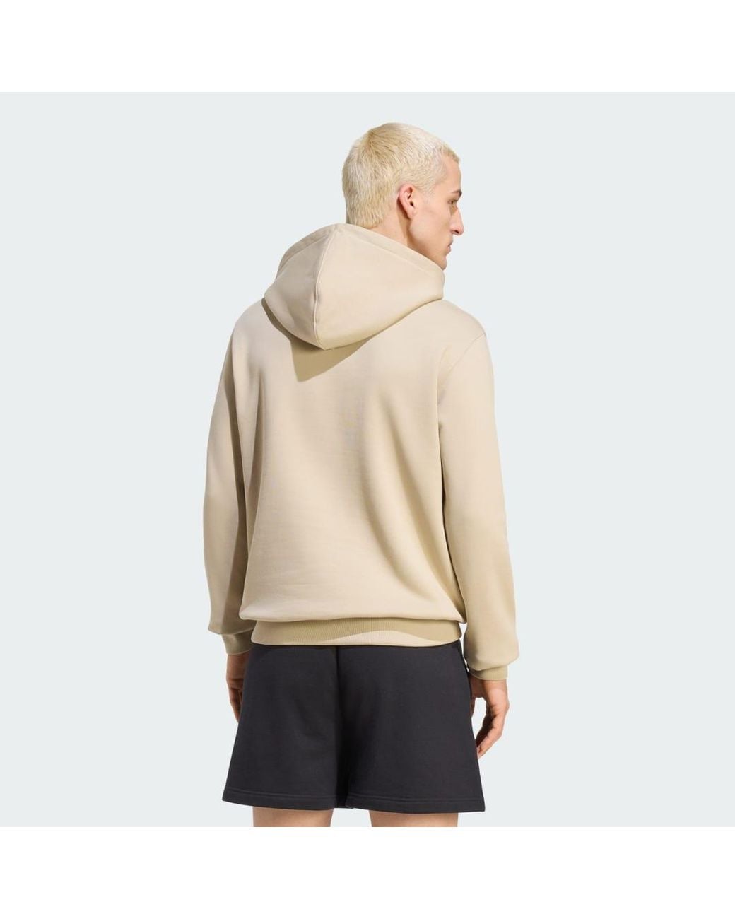 Adidas Natural Trefoil Essentials Hoodie French Terry for men