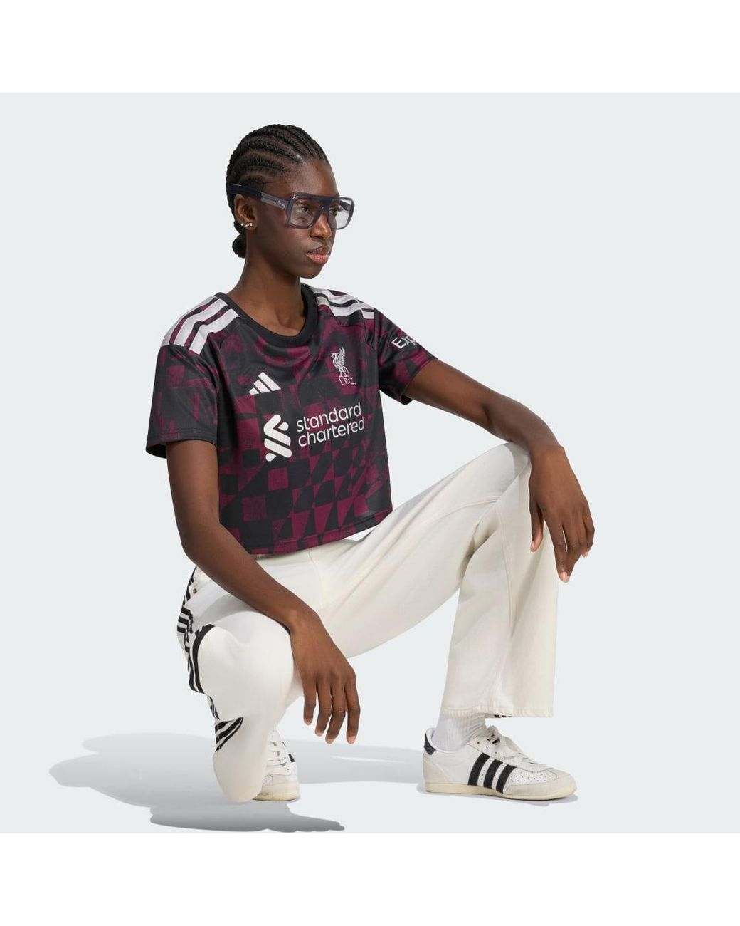 Adidas Black Liverpool Fc 26/27 Third Jersey Crop