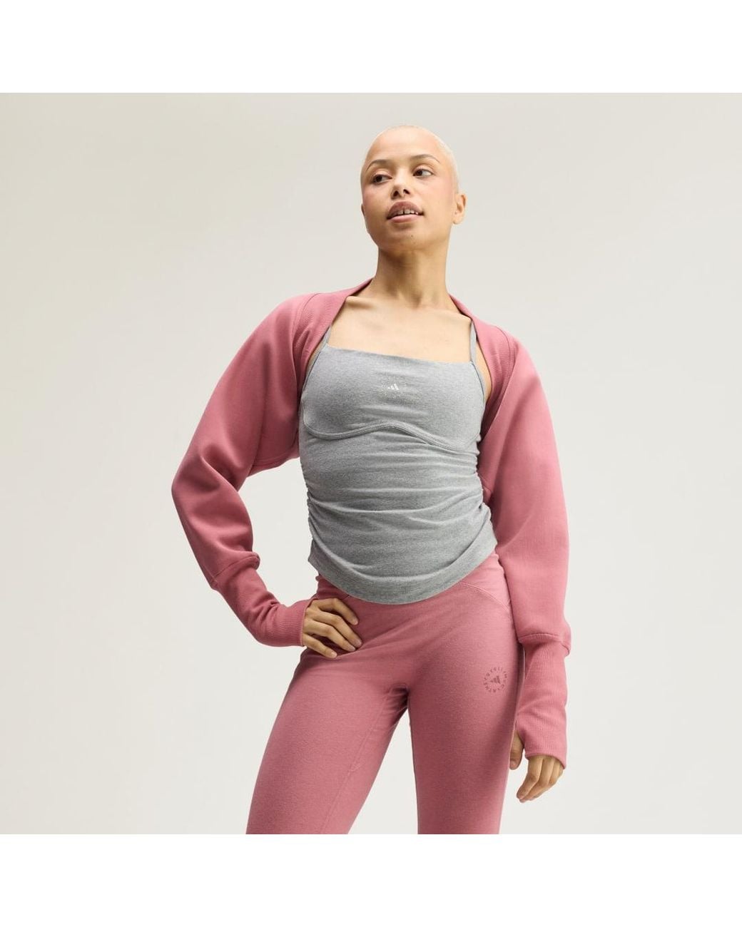 Adidas Red By Stella Mccartney Studio Sweatshirt Shrug