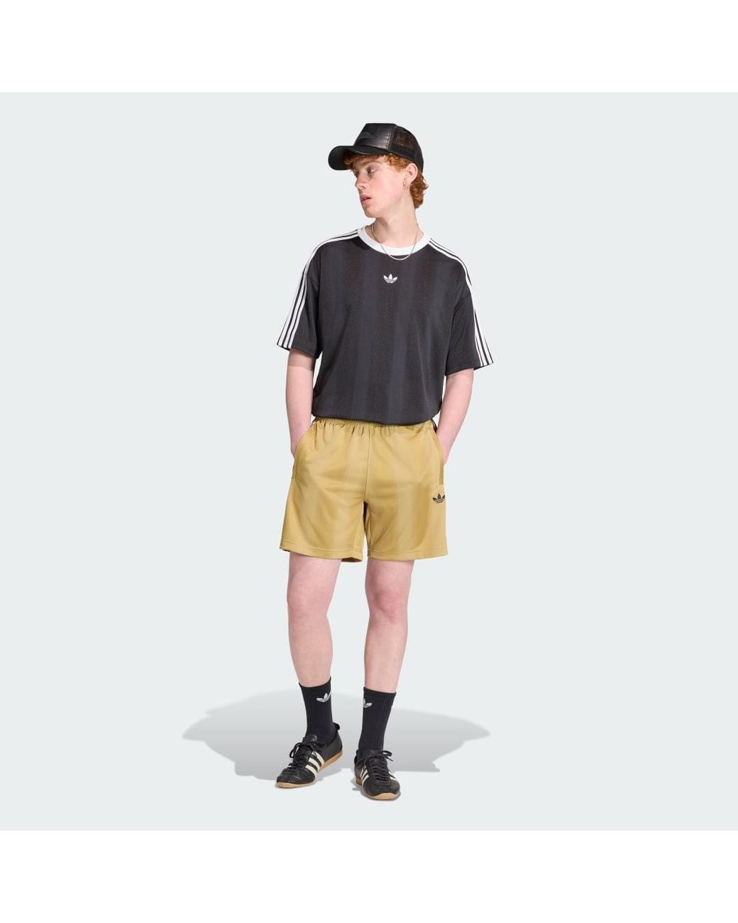 Adidas Natural Adicolor Jacquard Shorts for men
