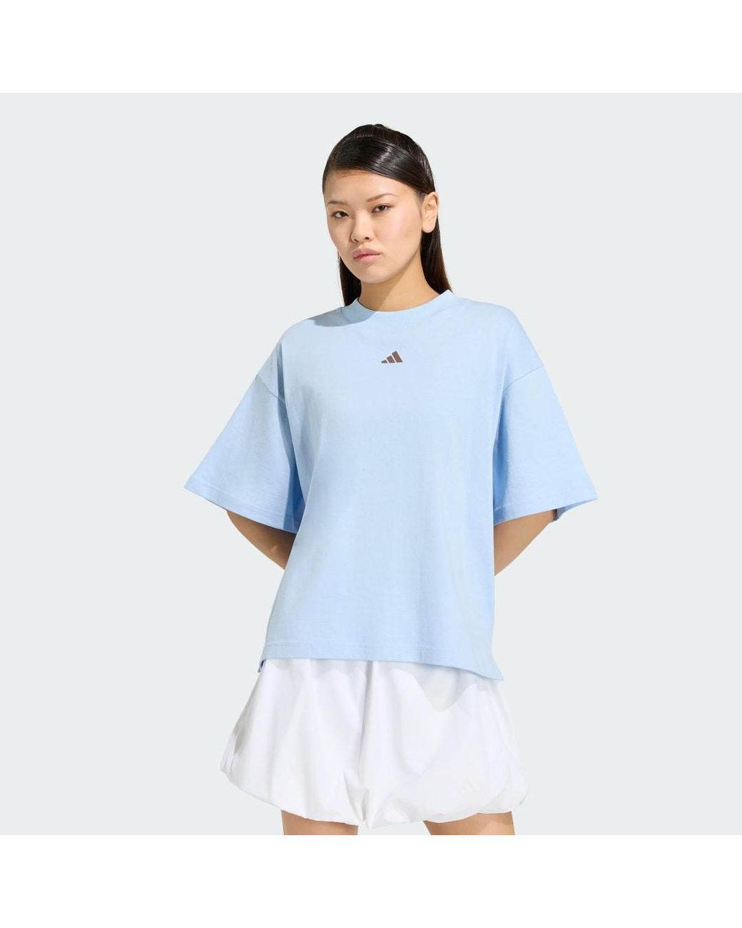 Adidas Blue 3-Stripes Studio T-Shirt