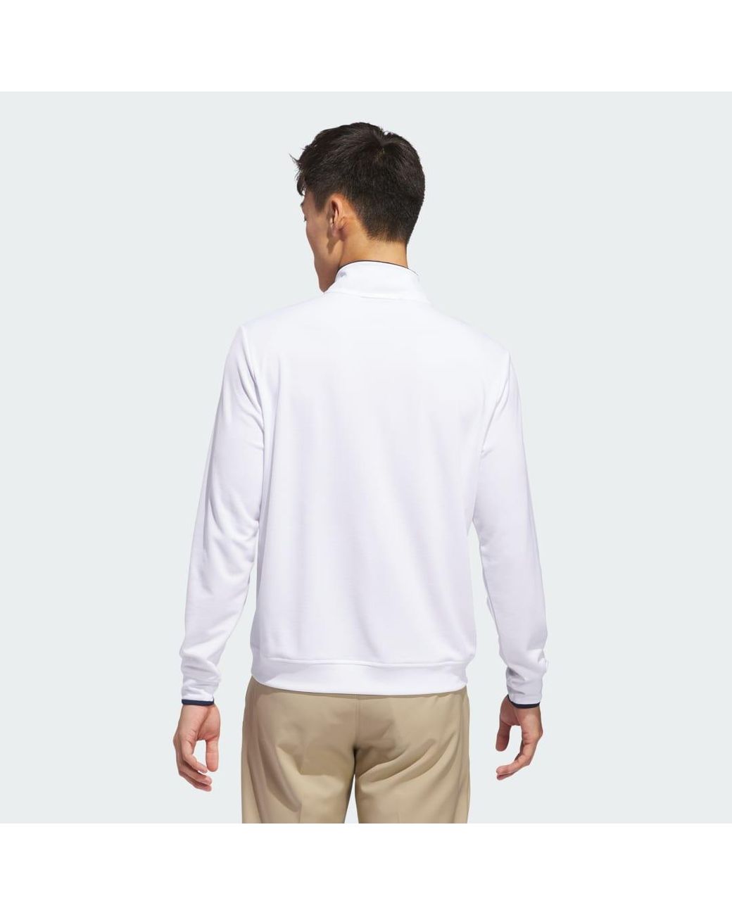 Sudadera Ligera Con Cremallera Hasta El Pecho Adidas de hombre de color White
