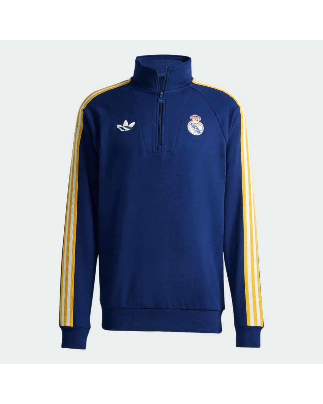 Adidas Blue Real Madrid Originals Half Zip Top for men