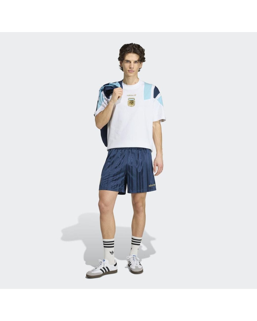 Adidas Blue Argentina Eqt Shorts for men