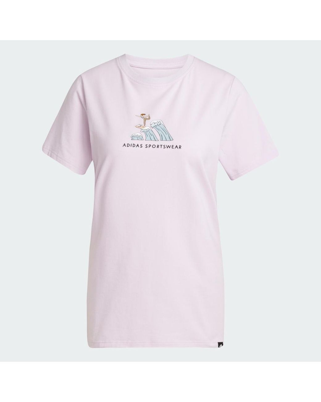 Adidas White Codes Doodle Surf Graphic Tee