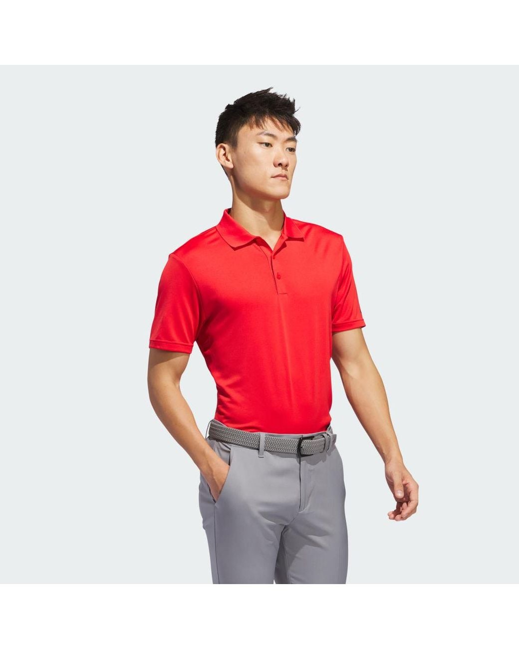 Adidas Red Core Performance Primegreen Polo Shirt for men