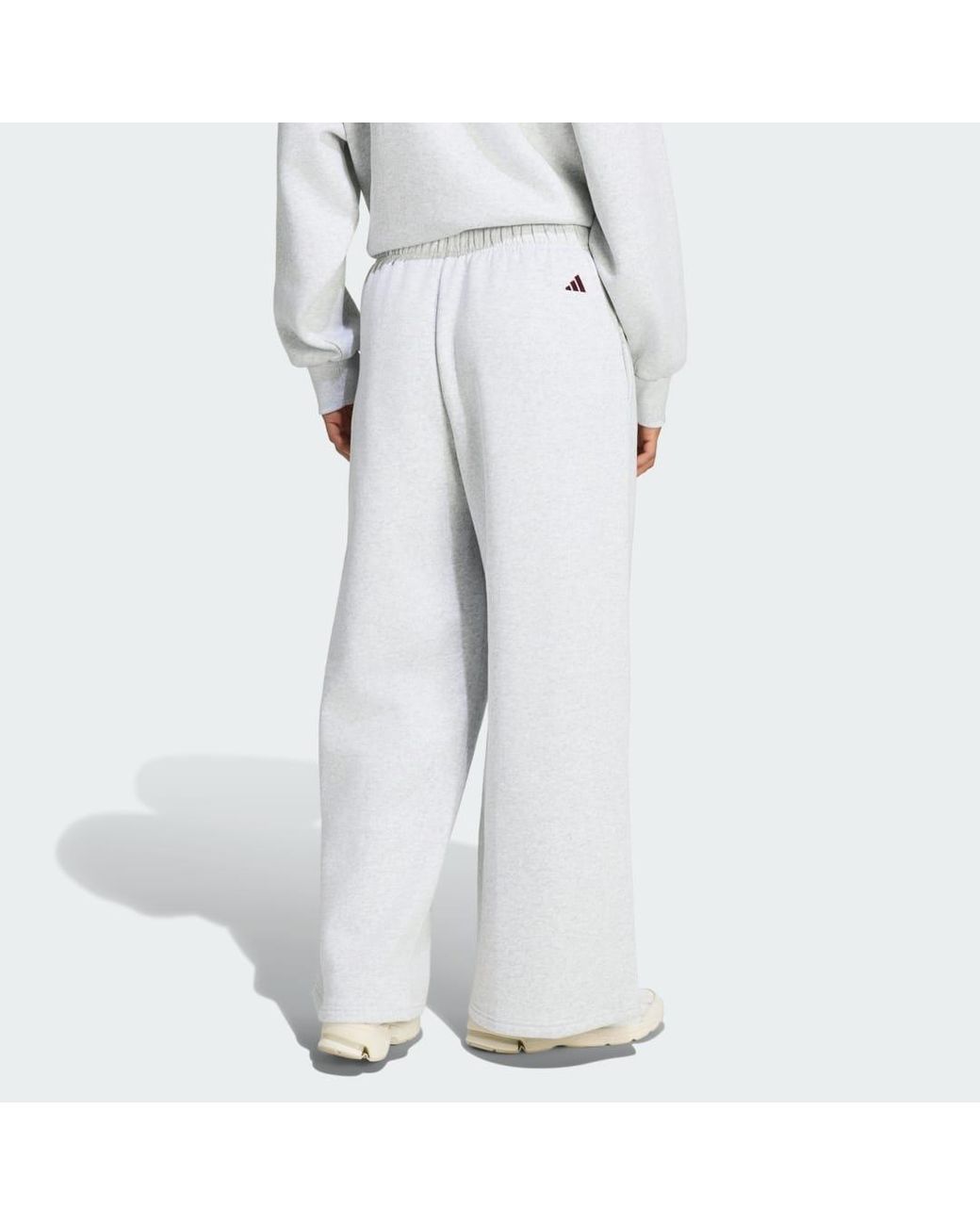 Adidas White 3-Stripes Joggers