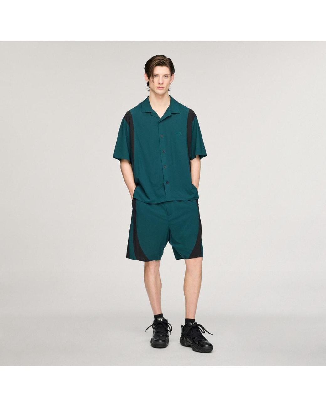 Adidas Green Y-3 Ultralight Woven Shirt for men