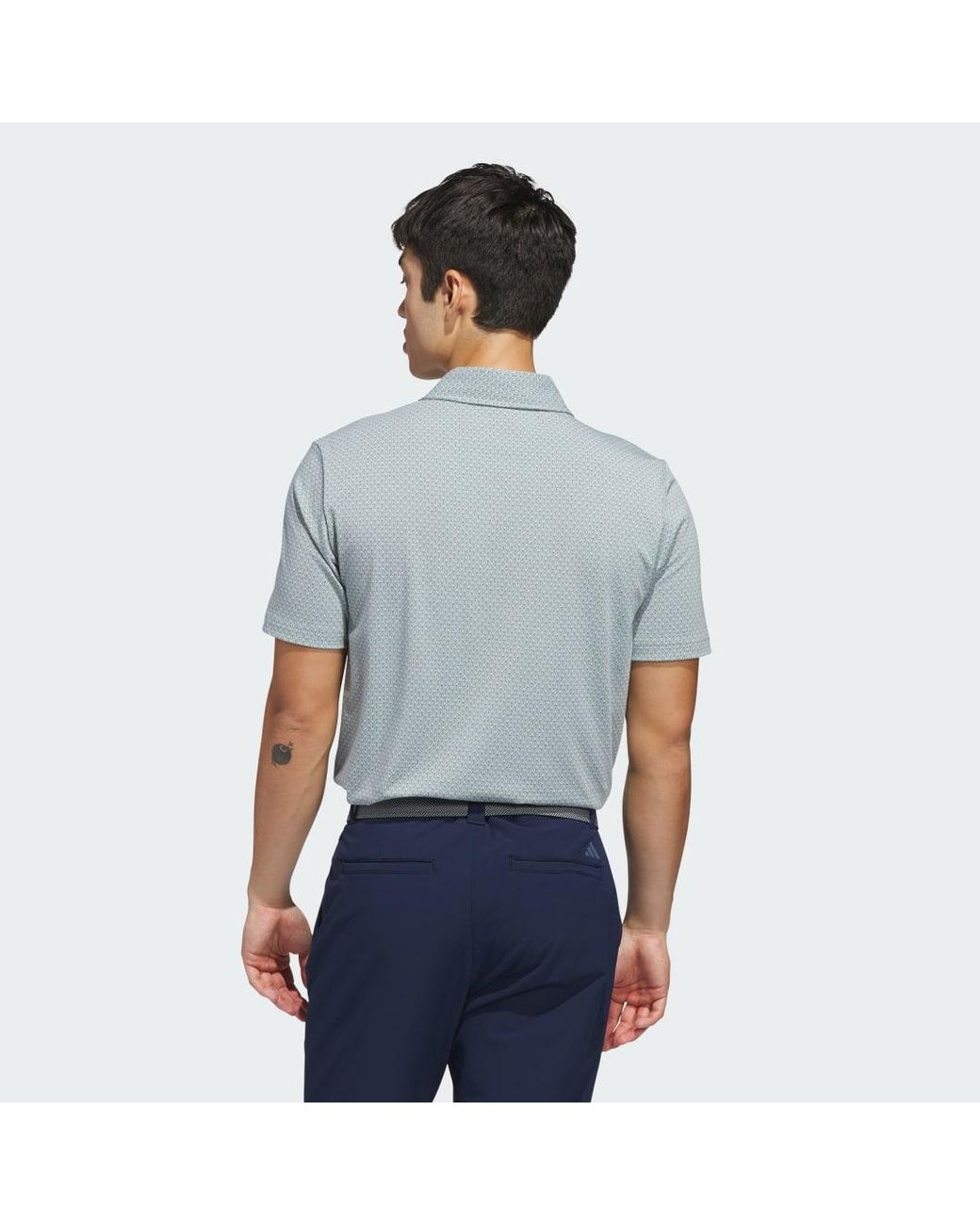 Adidas Blue Ultimate365+ Go-To Print Polo Shirt for men