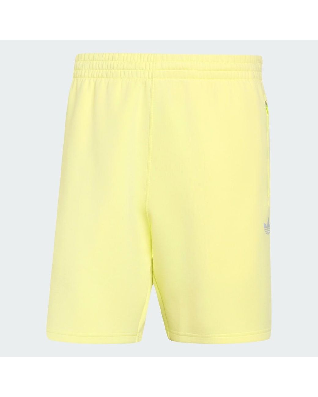 Adidas Yellow Trefoil Essentials Spacer Shorts for men