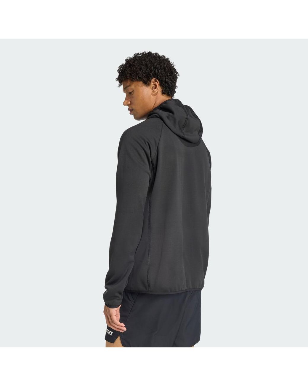 Adidas Gray Terrex Multi Climawarm Insulated Hybrid Hooded Jacket for men