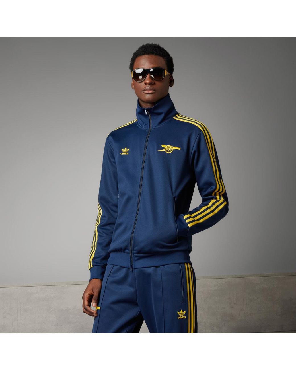 adidas originals beckenbauer track top navy