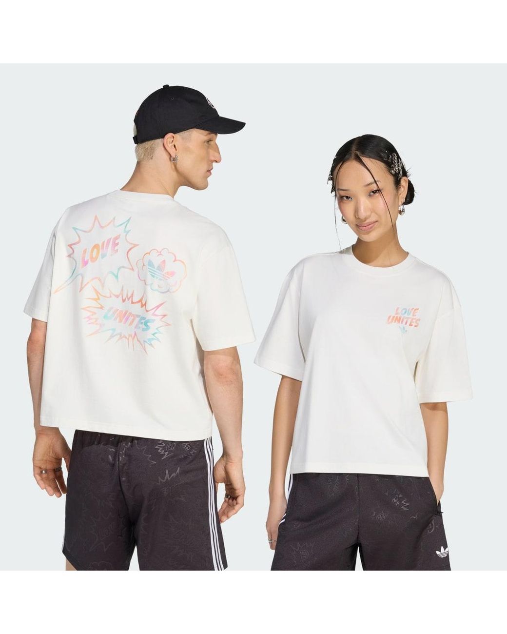 Adidas White Love Unites Gfx T-Shirt