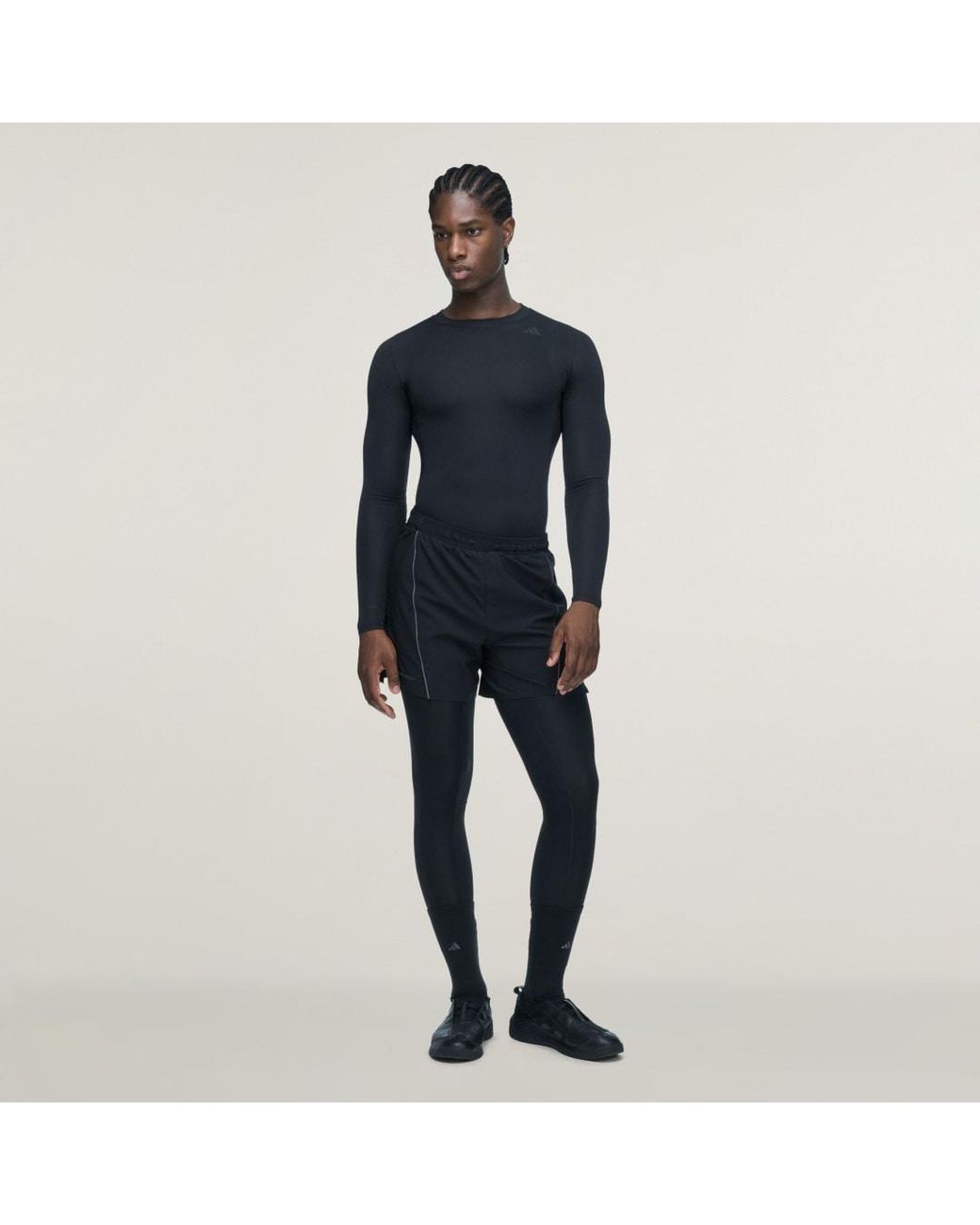 Adidas Blue X Entire Studios Techfit Compression Training Long Sleeve T-Shirt for men