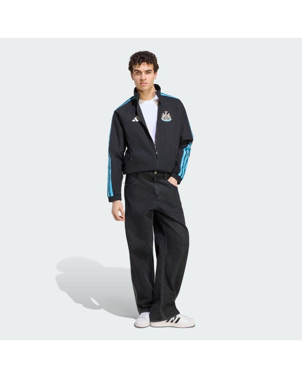 Adidas Blue Newcastle United Fc Home Anthem Jacket for men