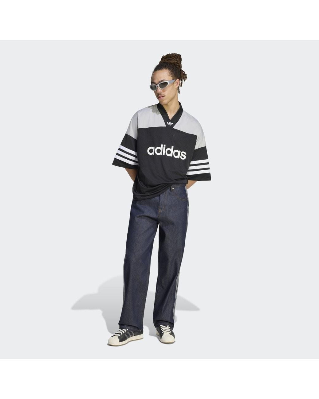 Adidas Black Pants Adidas Firebird Adicolor Denim Jeans Mid-Rise Straight Leg for men