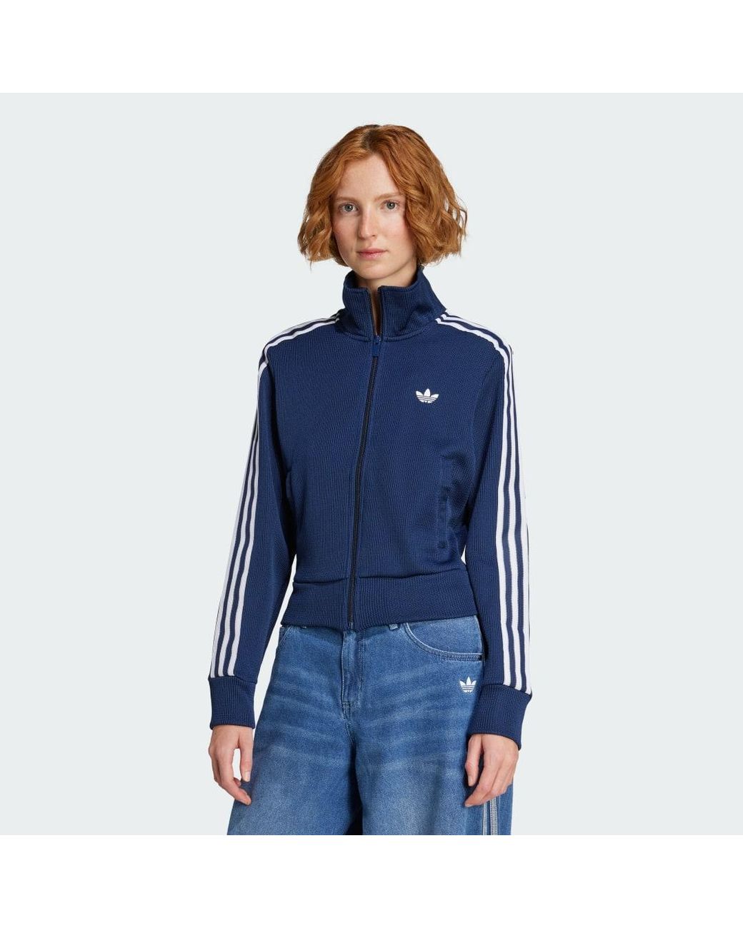 Adidas Blue Firebird Adicolor Knit Track Top