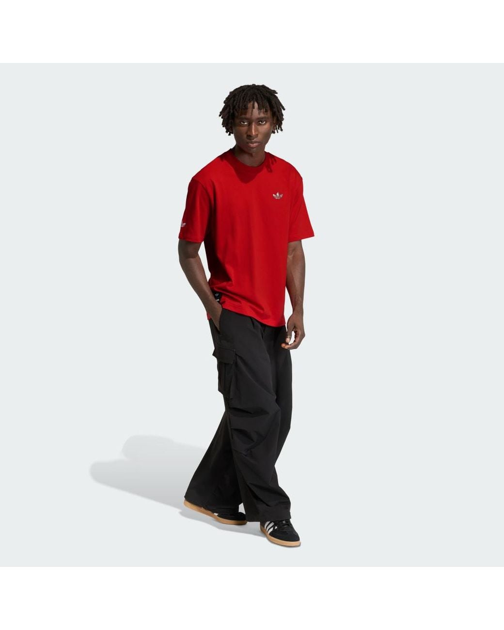 Adidas Red Archive Country Flag T-Shirt for men