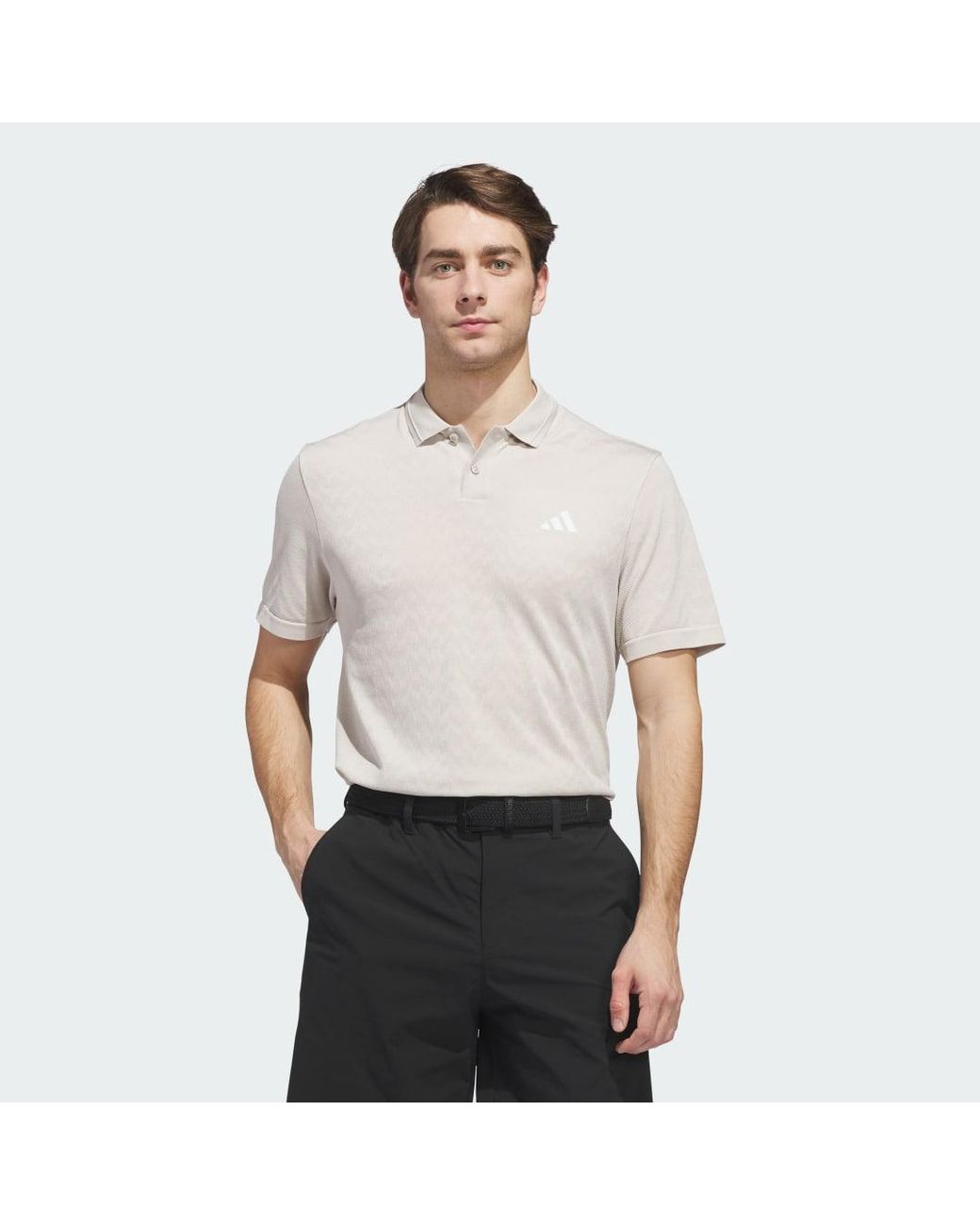Adidas White Ultimate365 Tour Seamless Polo Shirt for men