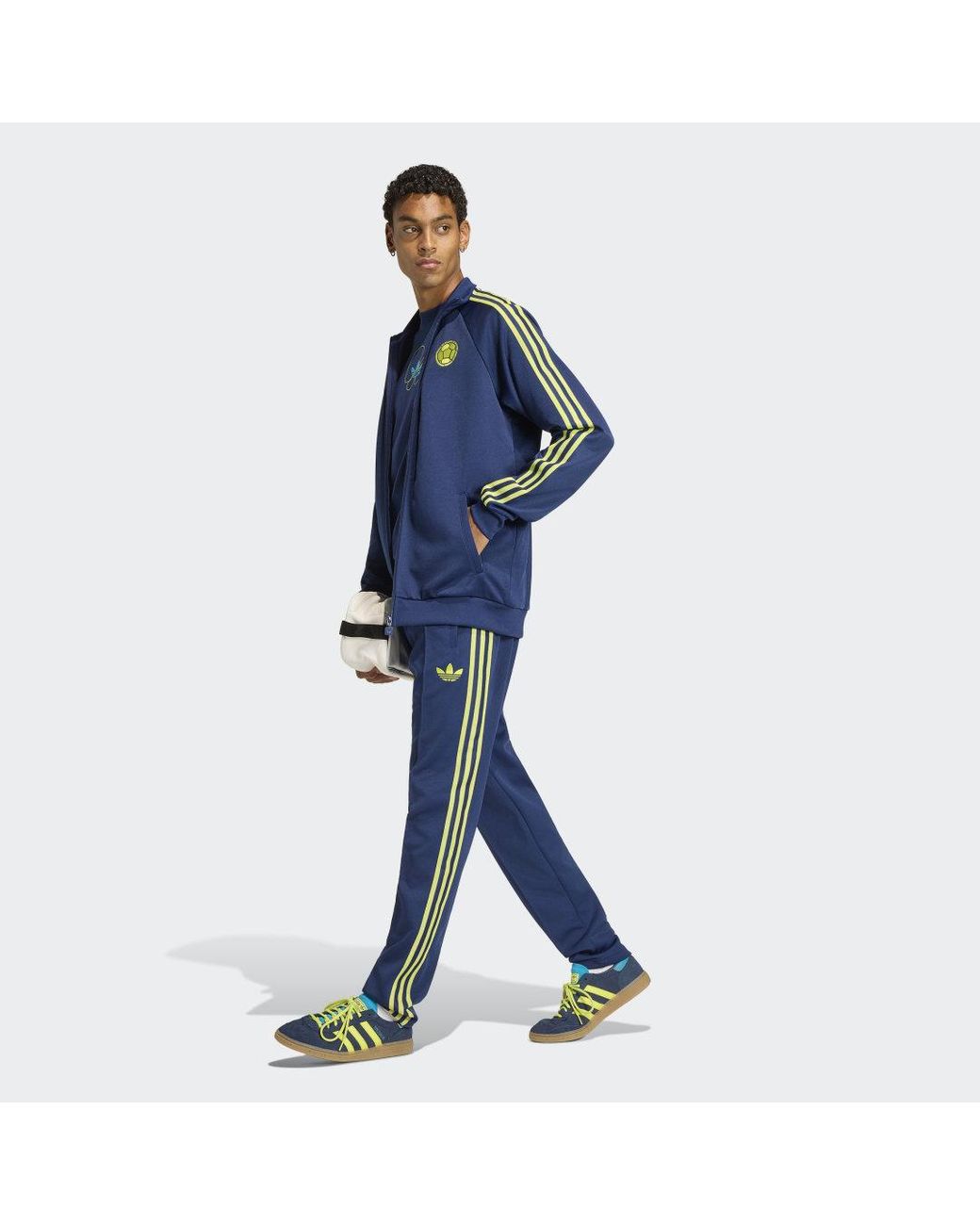 Adidas Originals Blue Colombia National Team Originals Full-Zip Track Jacket for men
