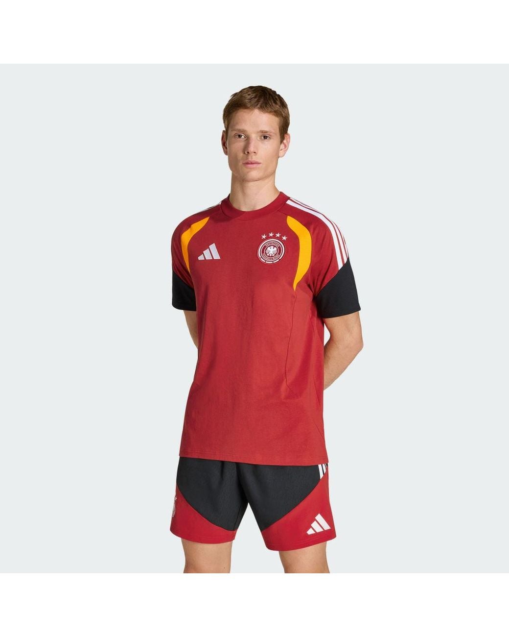 Adidas Red Germany 26 Tiro Sweat T-Shirt for men