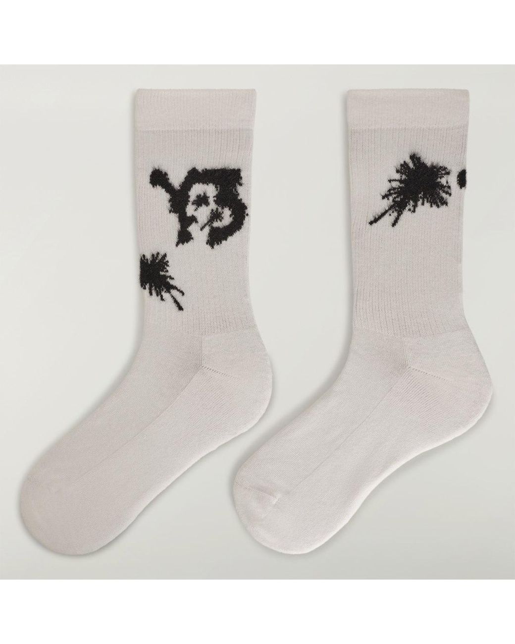 Adidas White Y-3 Chito Graphic Crew Socks