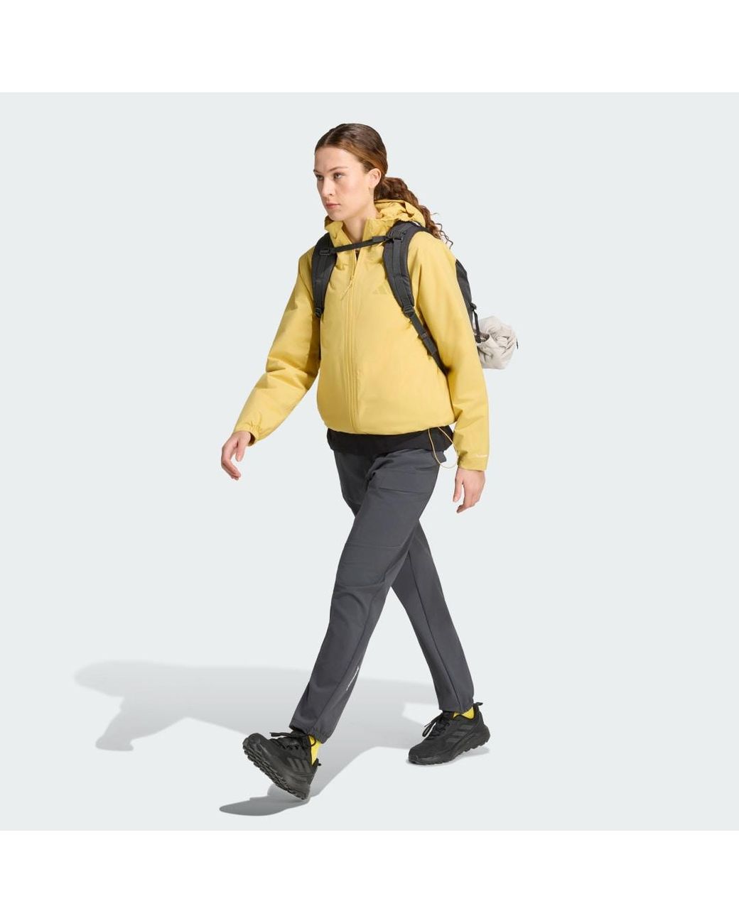 Adidas Originals Yellow Terrex Multi Essentials Climaproof Insulated Hooded Jacket