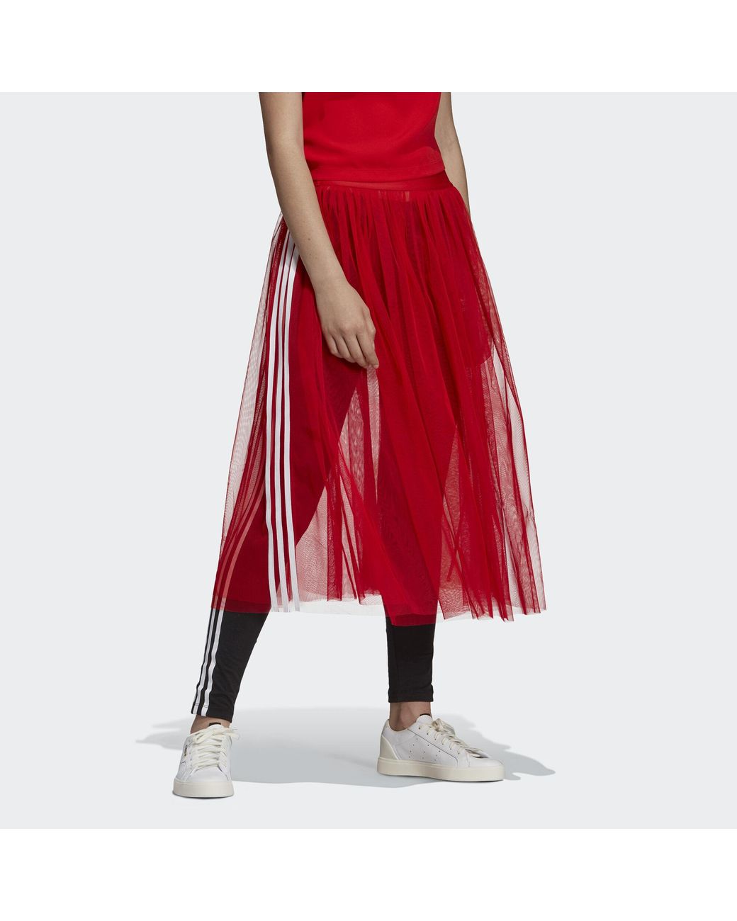 Falda Tulle adidas de color Rojo | Lyst