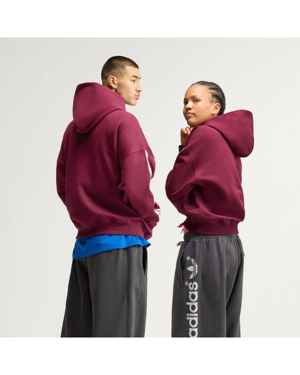 Adidas Red Adisignature 3 Stripes Hoodie