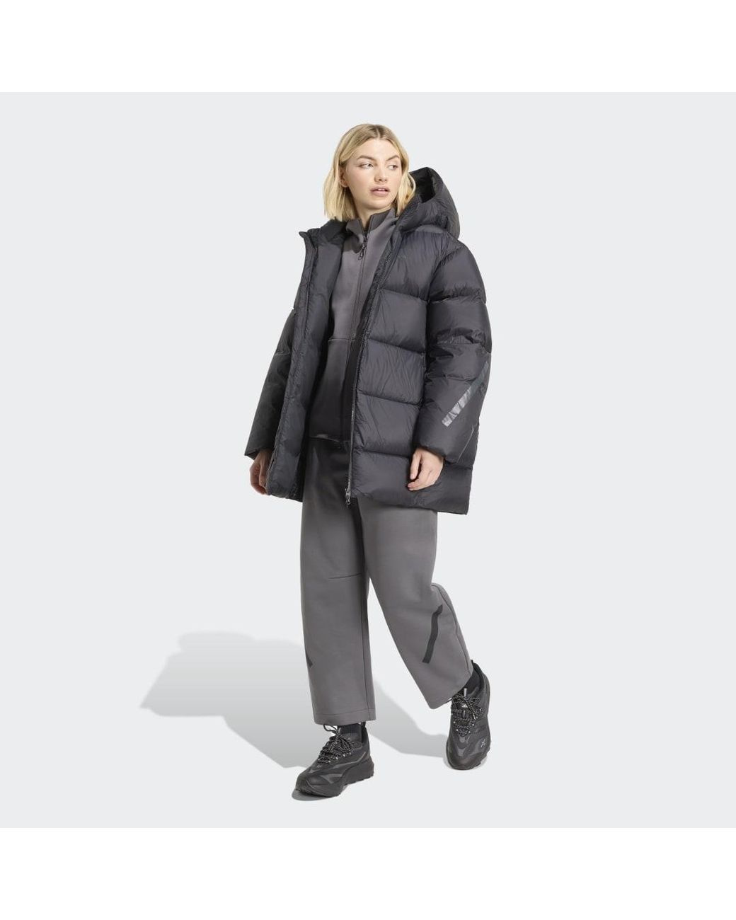 Adidas Black Z.N.E. Puffer Down Parka Jacket