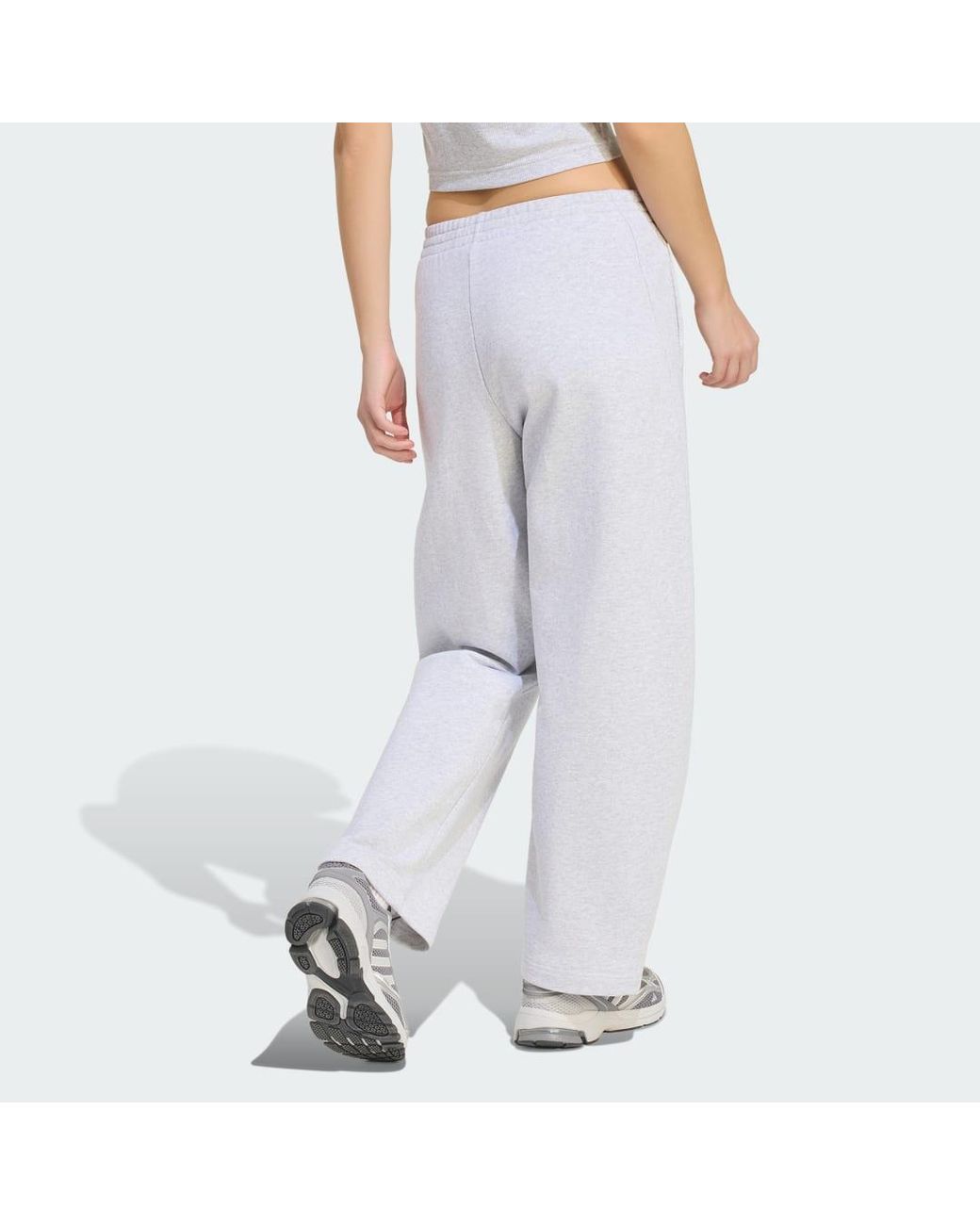 Adidas Gray Kit Small Logo Barrel Joggers