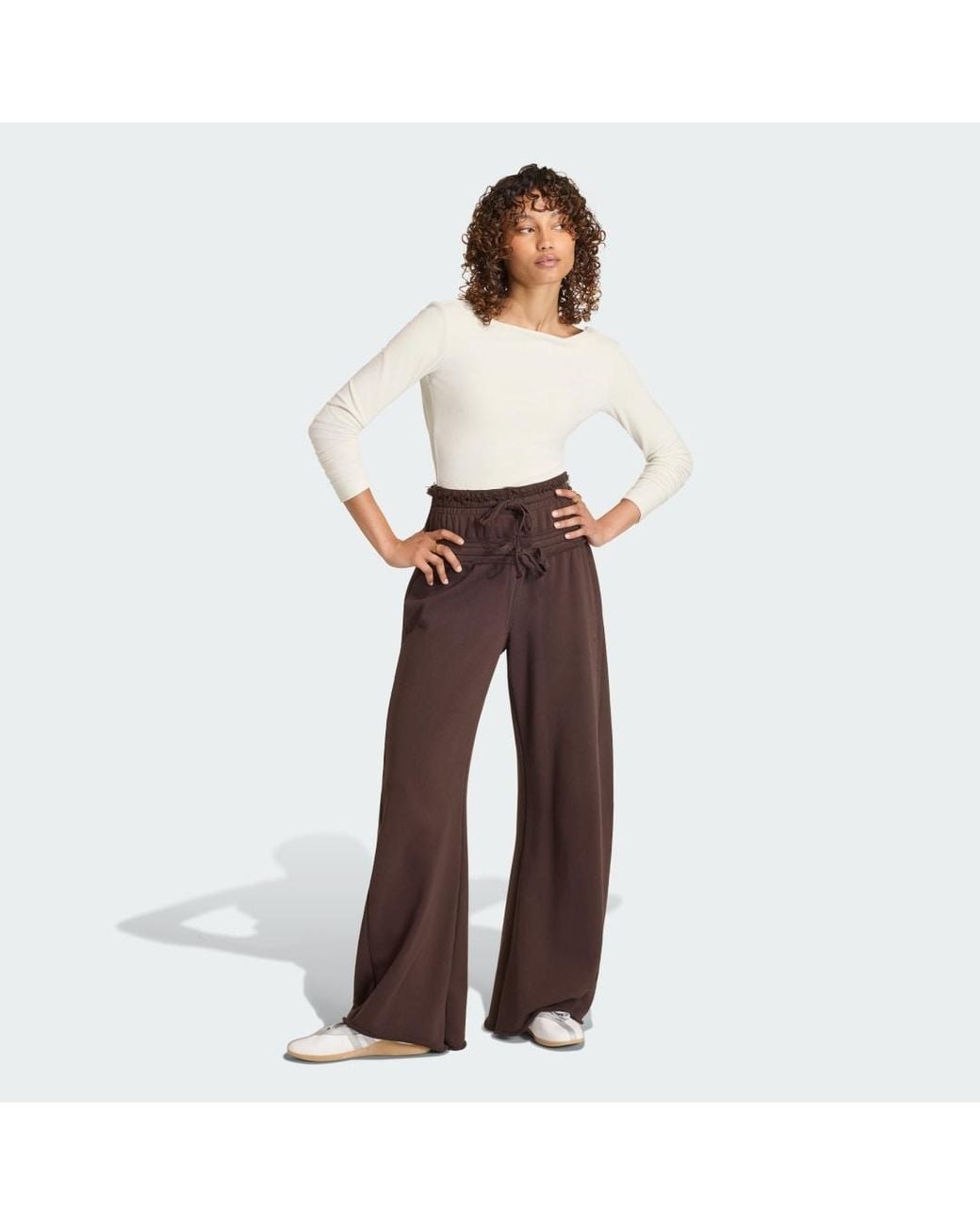 Adidas Brown Sst Double Waisted Pant