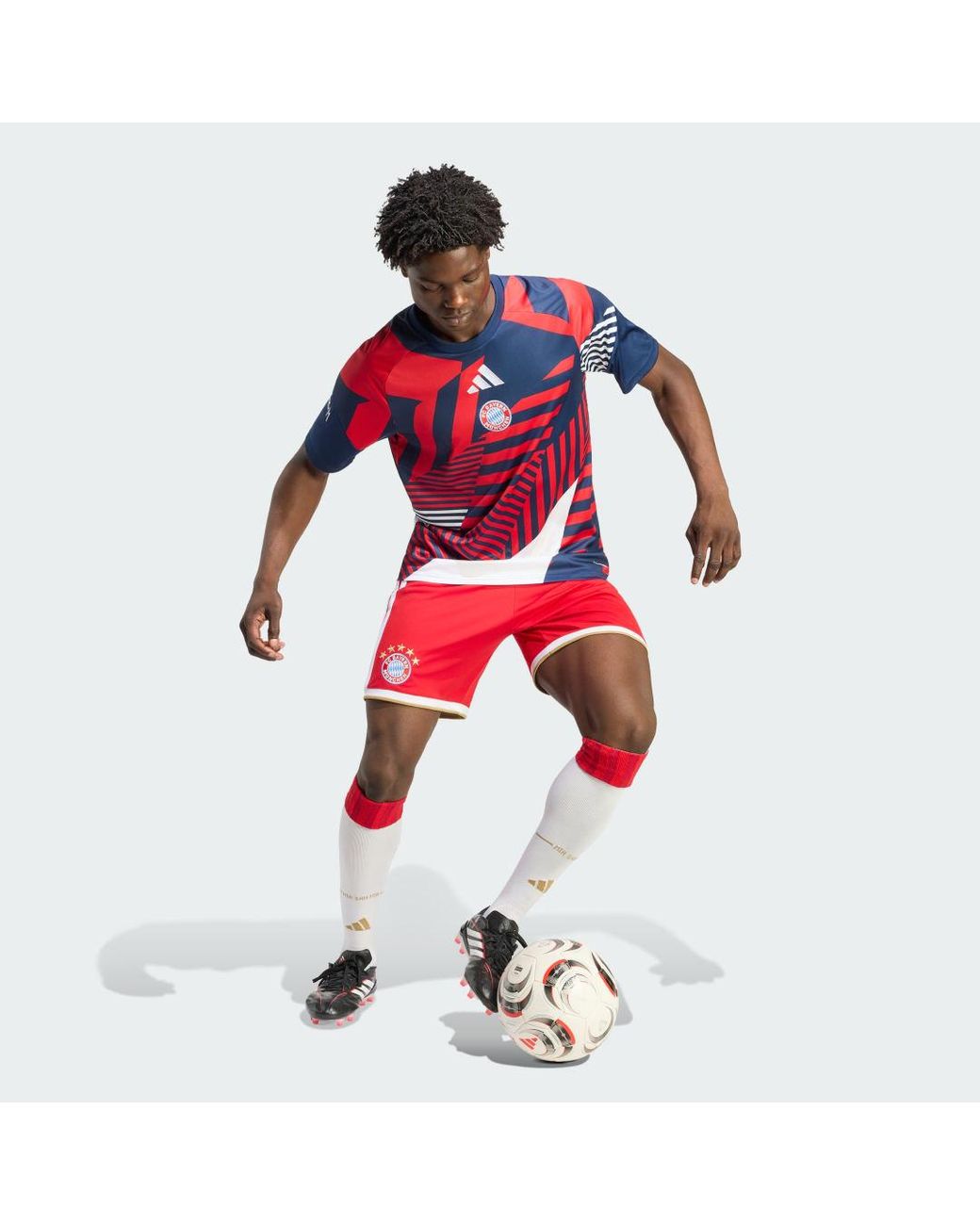 Adidas Blue/red Bayern Munich 2026/27 Pre-match Home Training Jersey for men
