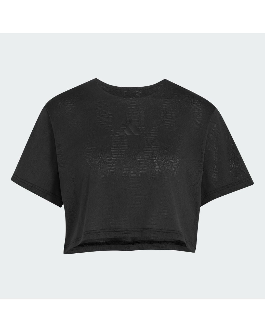 Adidas Black Tennis Climacool Lace Crop T-Shirt Pro