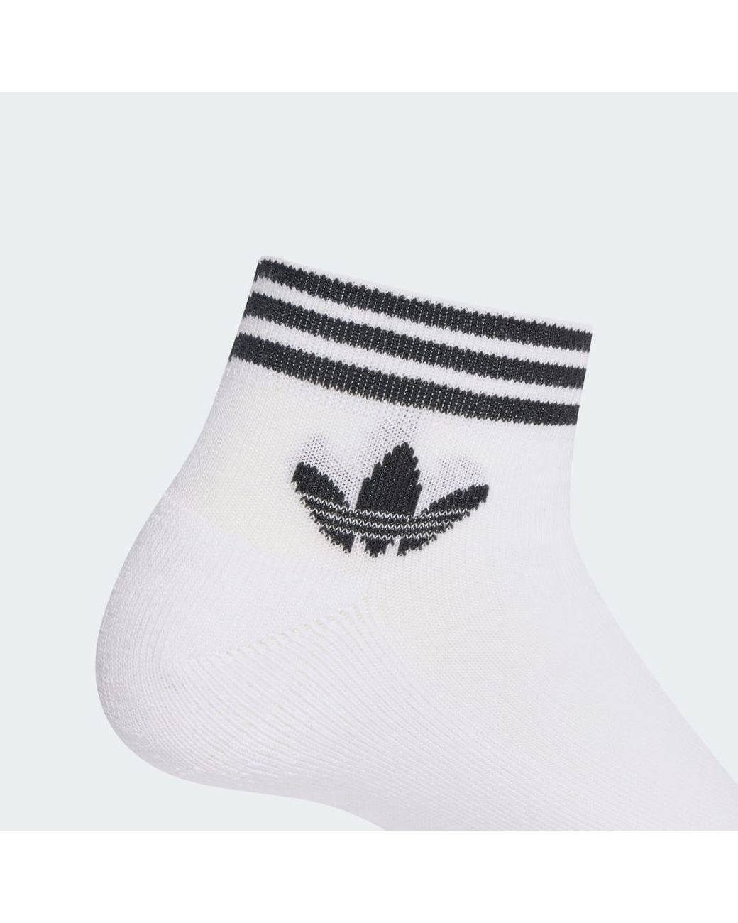 Adidas White Trefoil Ankle Socks 3 Pairs