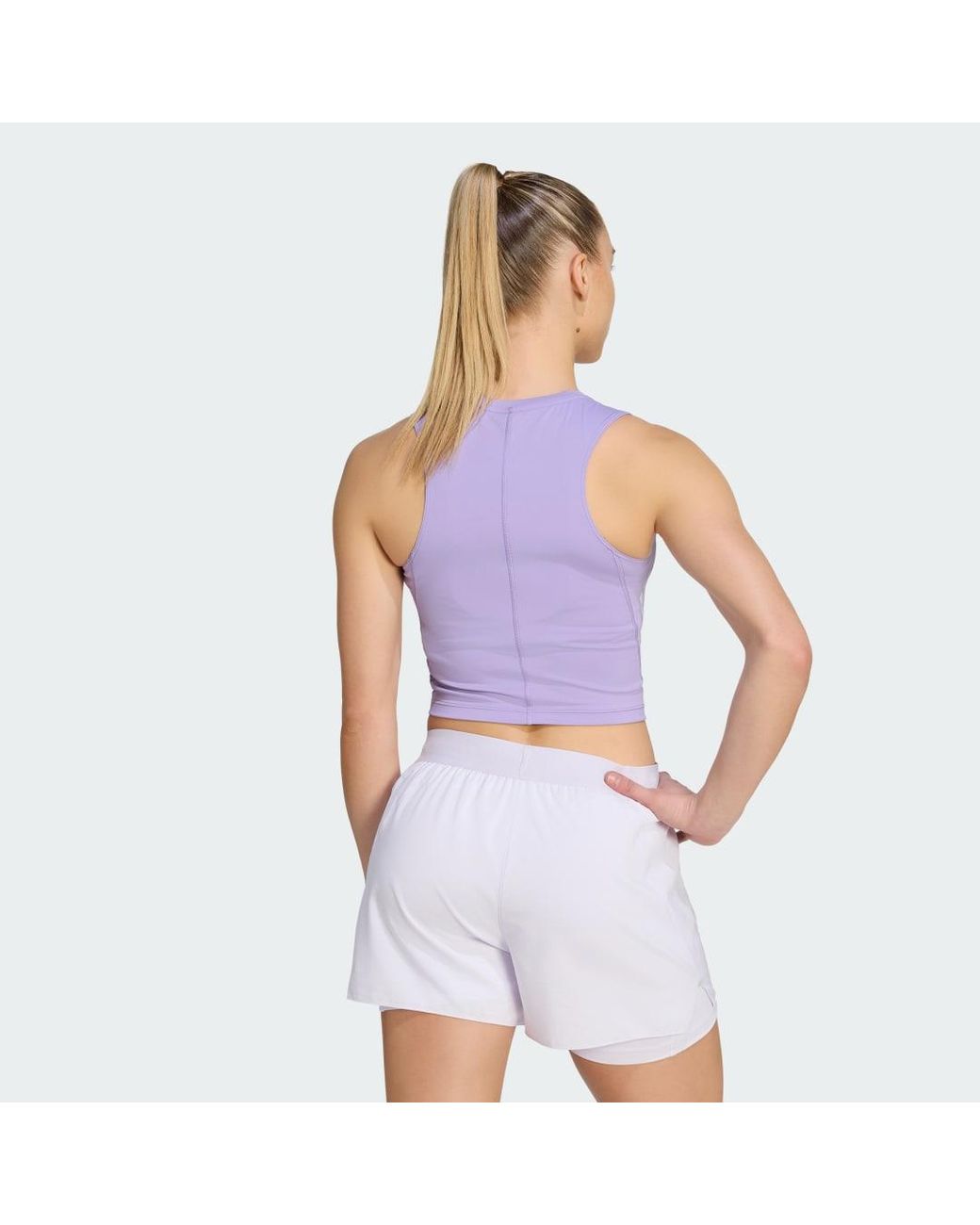 Adidas Blue Adi365 Iconic Running Crop Tank Top