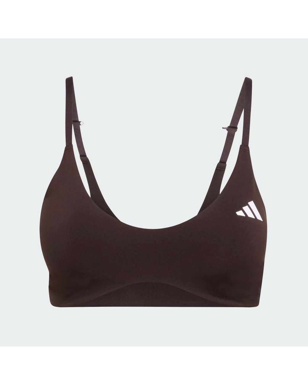 Adidas Brown Optime Essentials Workout Light Support Bra
