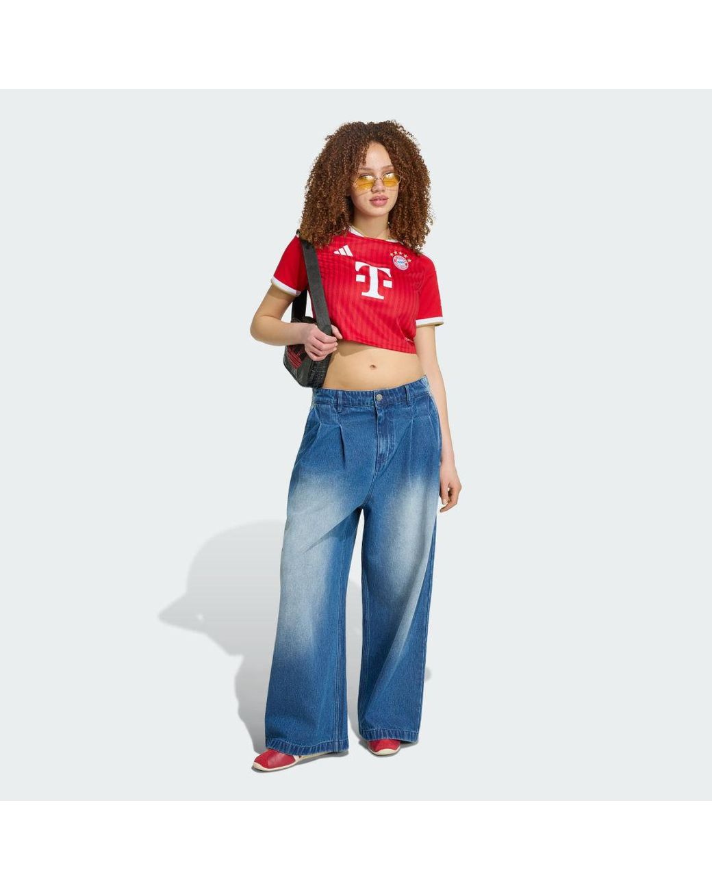 Adidas Red Fc Bayern 26/27 Home Cropped Jersey