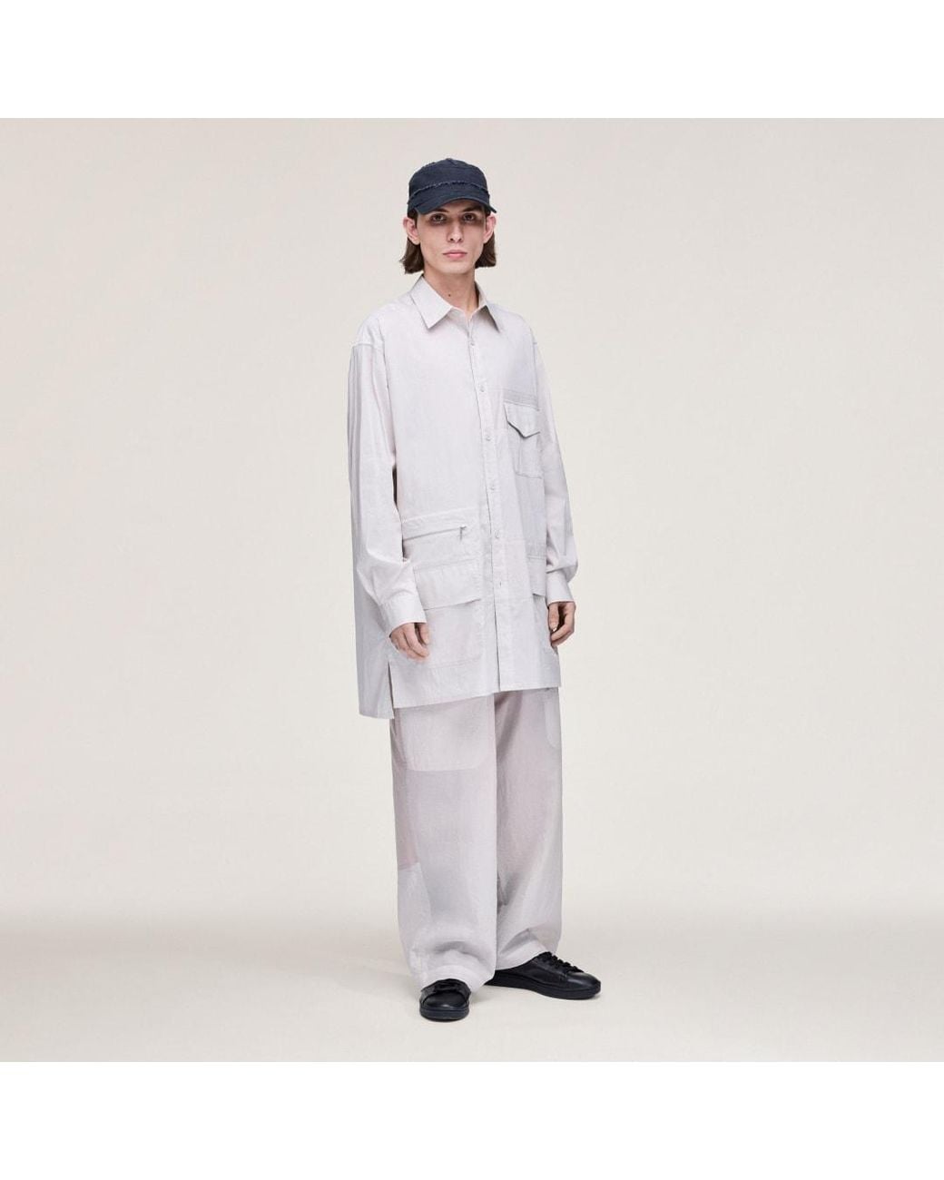 Adidas White Y-3 Ut Long Sleeve Shirt for men
