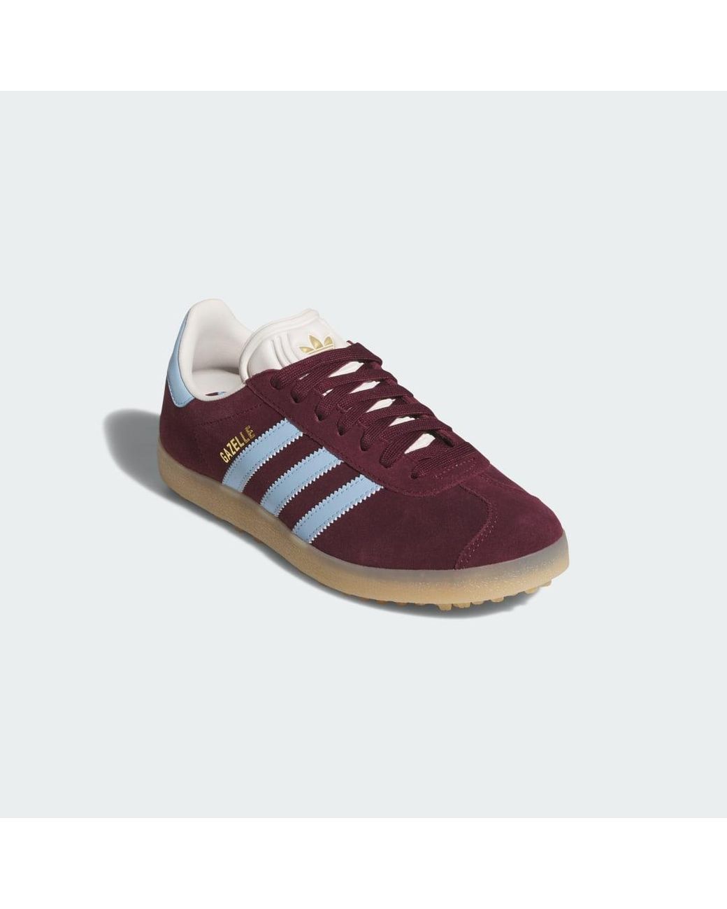 Adidas Multicolor Golf Gazelle Spikeless Golf Shoes Burgundy Kj8229