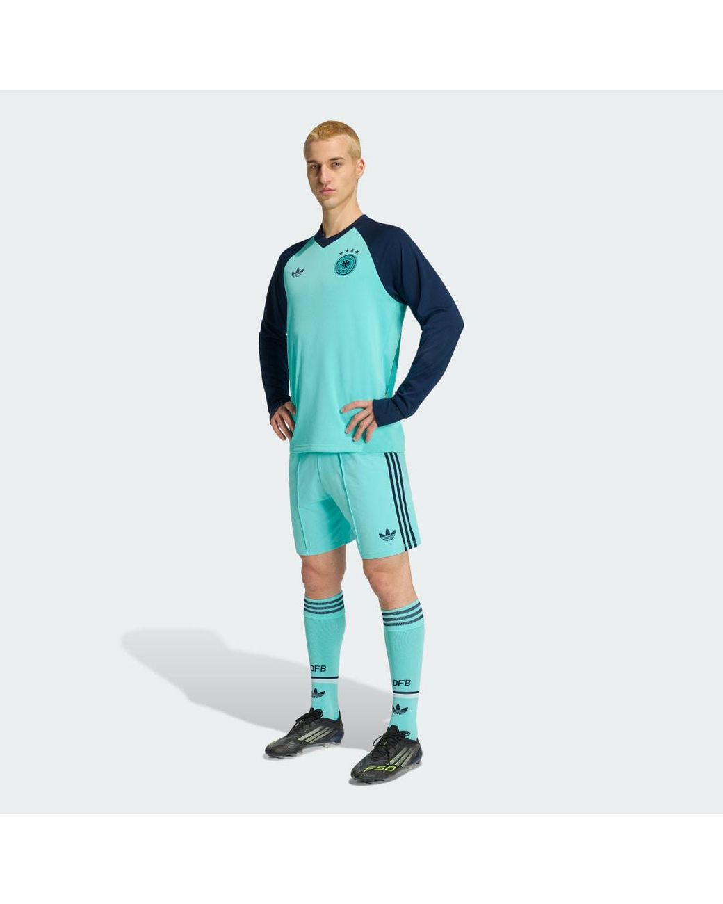 Adidas Blue Germany 26 Away Pre-Match Warm Top for men