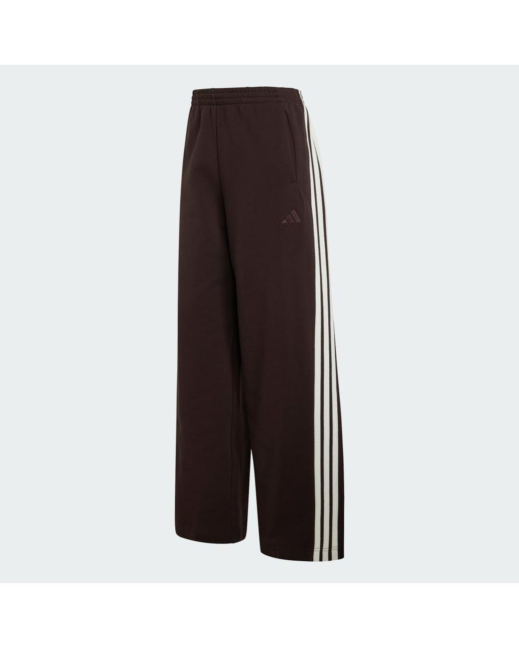 Adidas Black Kit 3-Stripes Wide Joggers