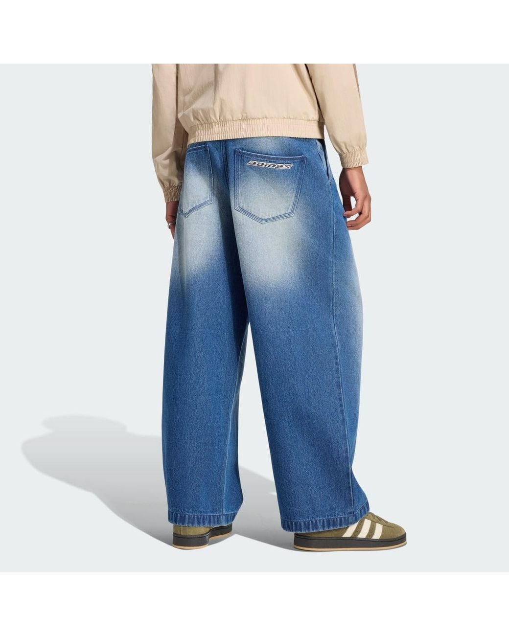 Adidas Blue Jeans Mid-Rise Wide Leg for men