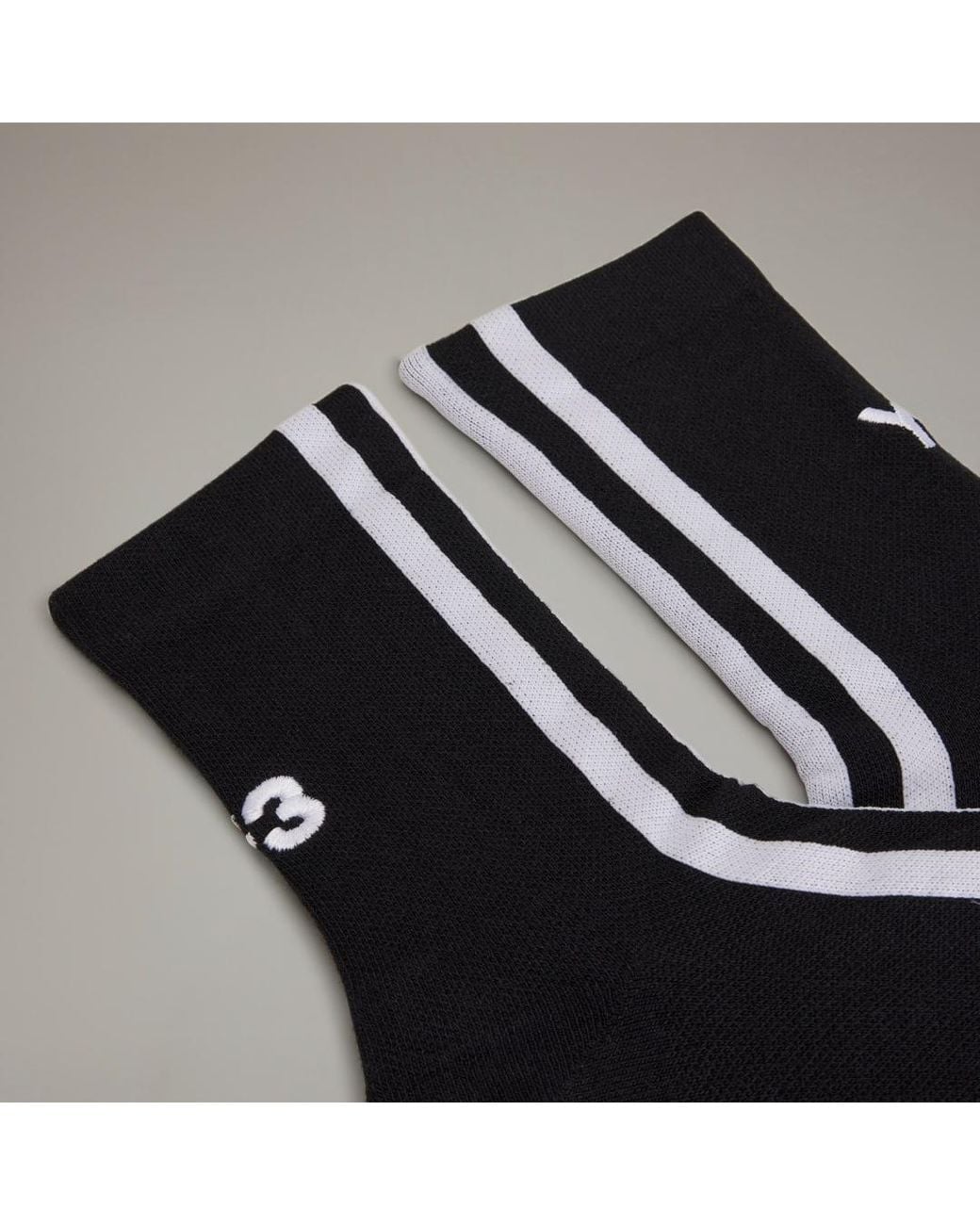 Adidas Black Y-3 Stripes Socks