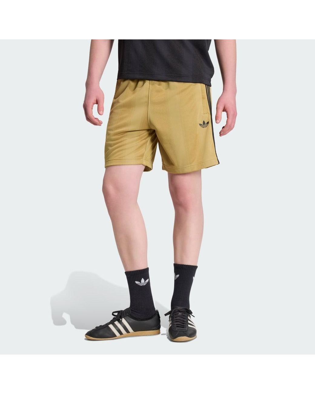 Adidas Natural Adicolor Jacquard Shorts for men