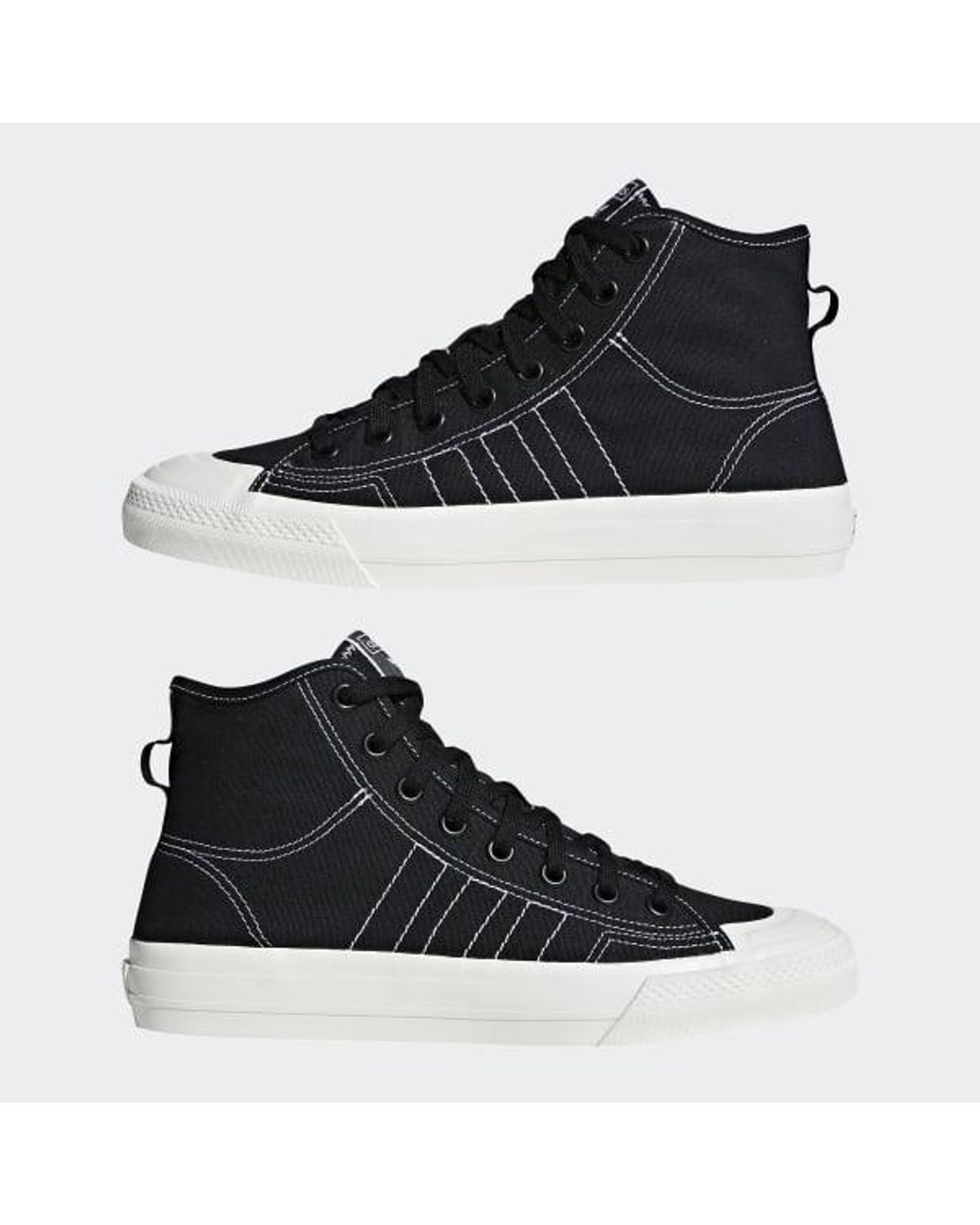 adidas Nizza Rf Hi Shoes in Black | Lyst