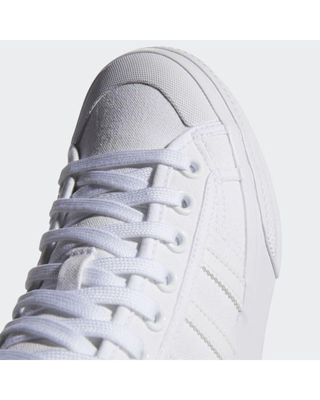 adidas Denim Nizza Platform Mid Shoes in White - Lyst