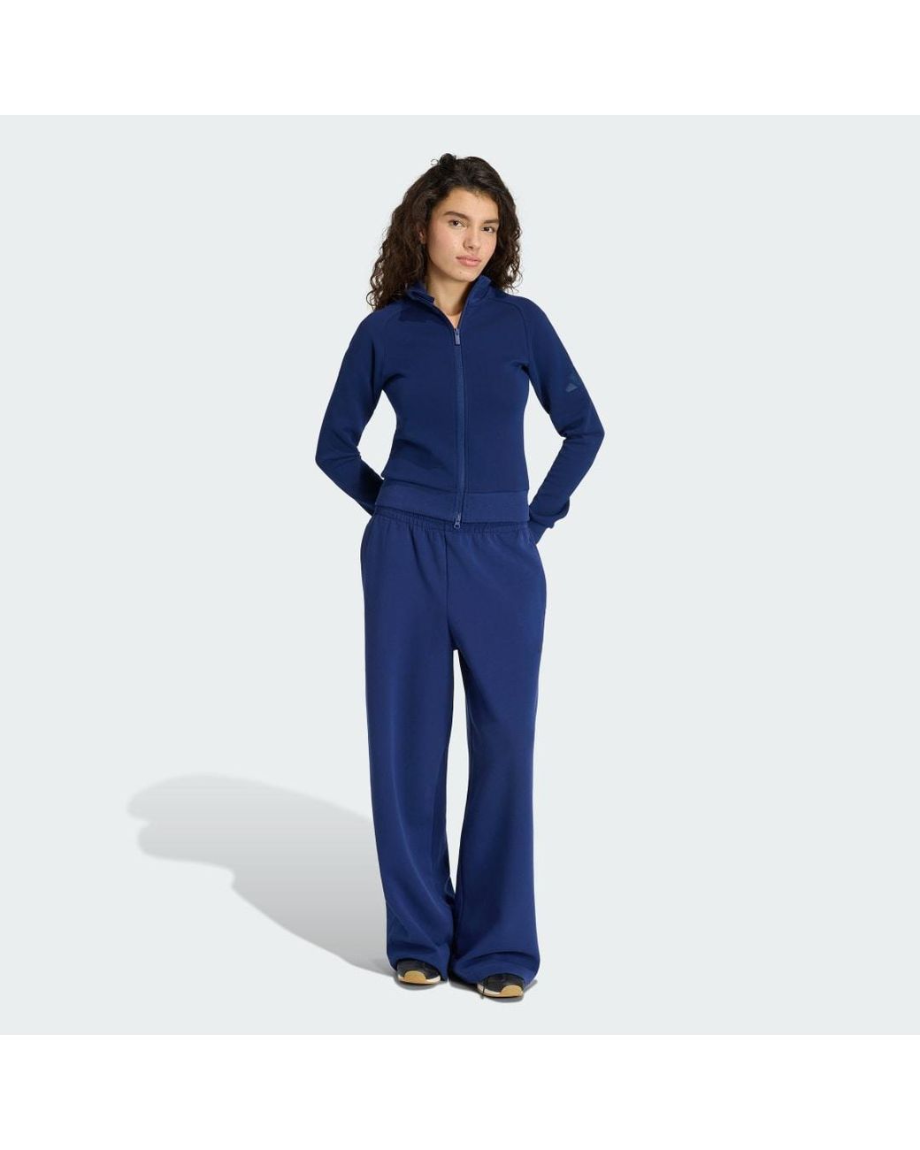 Adidas Blue Soft Lux Slim Track Top