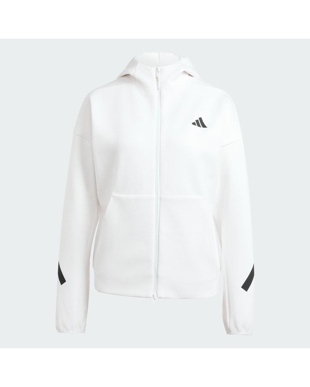 Adidas Originals White Lifestyle Z. N.E. Full Zip Hoodie Kf6326